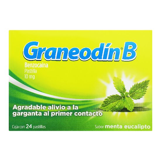 Graneodin B Pastilla 10Mg Menta Con 24 (Benzocaina) 1 - 7501058715517