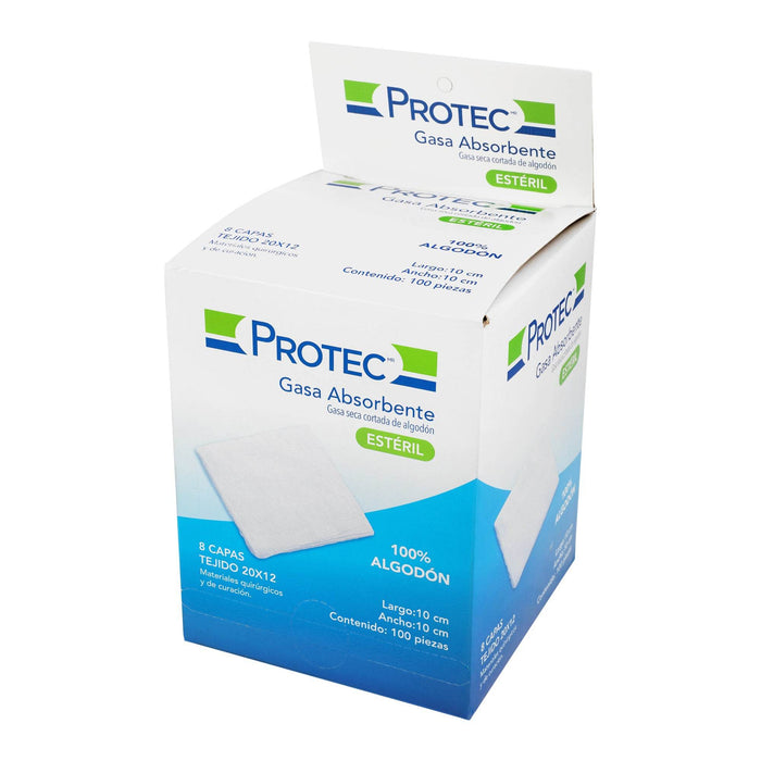 Gasa Estéril Protec 10X10Cm Con 100 - WeCare Pharma