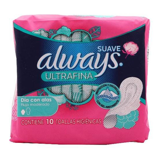 Toallas Always Ultra Invisible Moderado Con 10 - WeCare Pharma