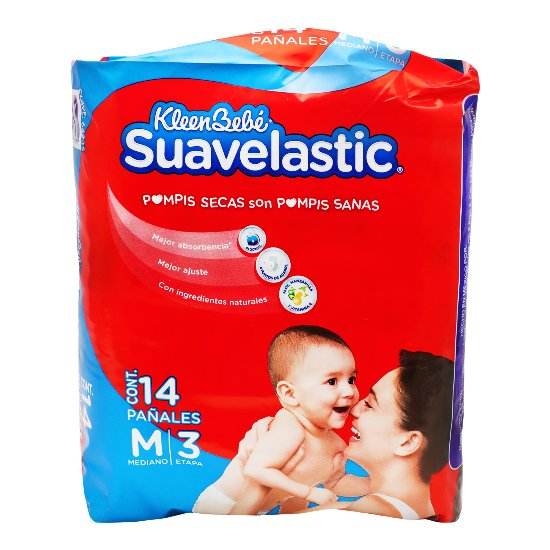 Pañal Kleen Bebe Suavelastic Mediano Etapa 4 Con 14 - WeCare Pharma