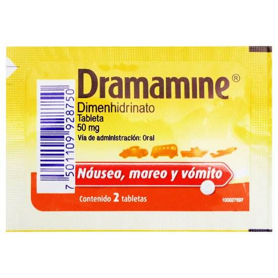 Dramamine 50Mg Con 2 Tabletas (Dimenhidrinato) - WeCare Pharma