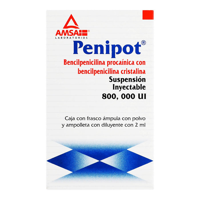 Penipot 800000Unid Con 1 (Bencilpenicilina Procainica/Bencilpenicilina Cristalina) - WeCare Pharma
