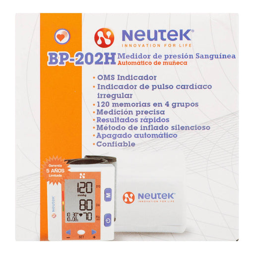 Monitor De Presión Arterial Digital Neutek Muñeca - WeCare Pharma