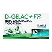 D-Gelac+Fs 495Mg Con 30 Capsulas (Fibra/Probioticos/Clorofila) - WeCare Pharma