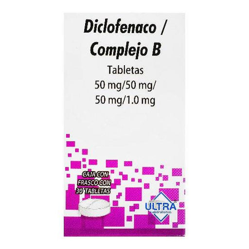 Diclofenaco/Complejo B 50/50/1Mg Con 30 Tabletas - WeCare Pharma