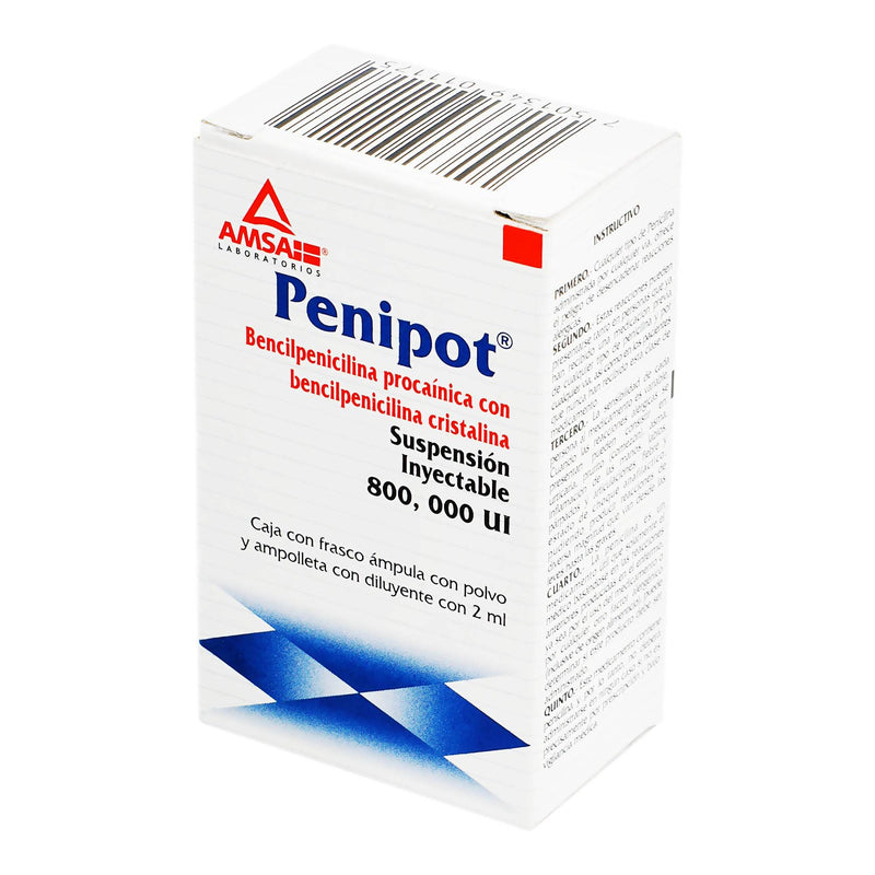 Penipot 800000Unid Con 1 (Bencilpenicilina Procainica/Bencilpenicilina Cristalina) - WeCare Pharma