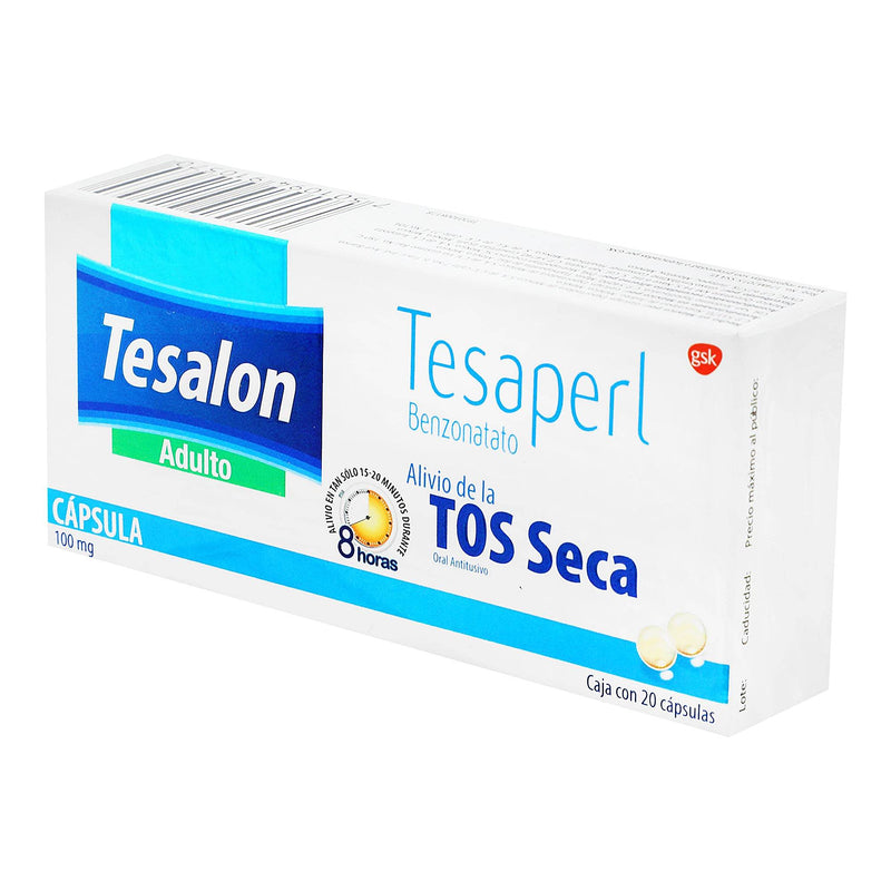 Tesaperl Ad 100Mg Con 20 Capsulas (Benzonatato) - WeCare Pharma