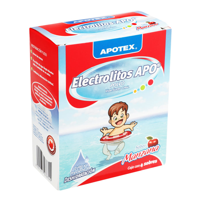 Electrolitos Apo Polvo 28.14G Con 4 Manzana 6 - 7501277078325