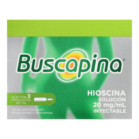 Buscapina 20Mg Con 3 Ampulas (Hioscina) 1 - 7501165011557