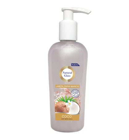 Jabón Natural Gloss Antibacterial Coco Para Manos 250Ml