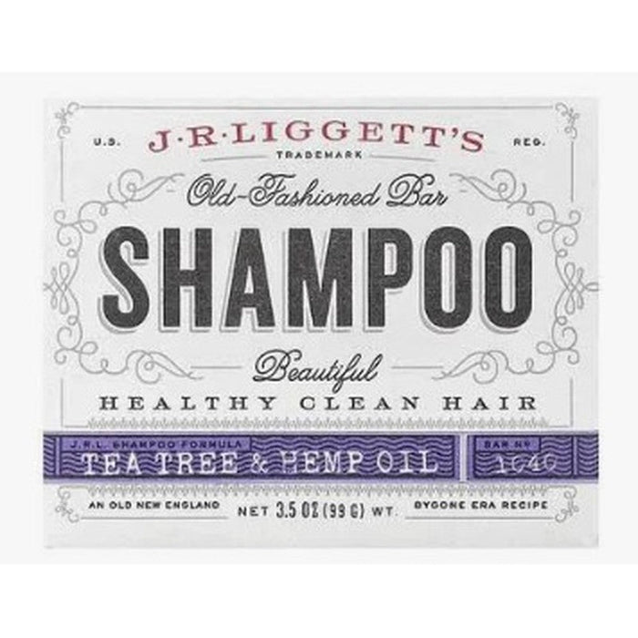 J.R. Liggett Shampoo-Árbol De Té Y Aceite De Cáñamo Fórmula Jabón En Barra De 3.5 Oz
