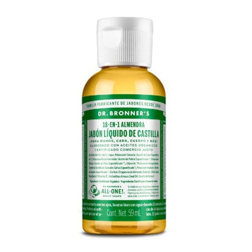 Jabon De Castilla Almendra 59Ml Dr Bronners 018787505502