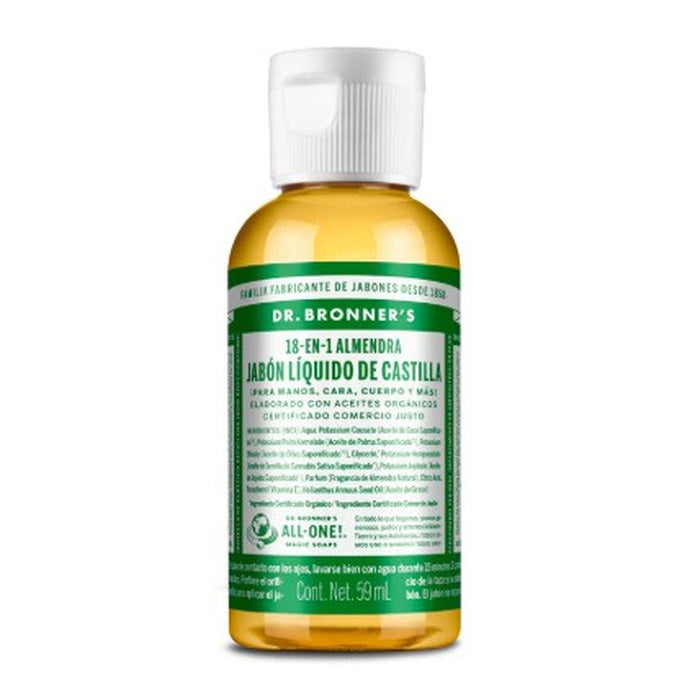 Jabon De Castilla Almendra 59Ml Dr Bronners 018787505502