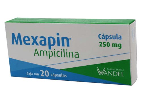 Mexapin (Ampicilina) 250Mg Capsulas Con 20