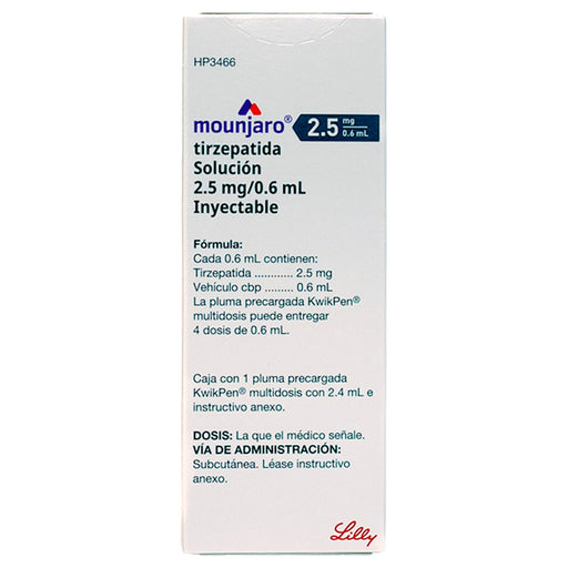 Mounjaro Kiwipen (Tirzepatida) Pluma 2.5Mg/0.6Ml C1 7501082243710
