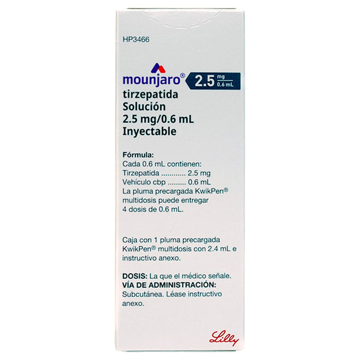 Mounjaro Kiwipen (Tirzepatida) Pluma 2.5Mg/0.6Ml C1 7501082243710