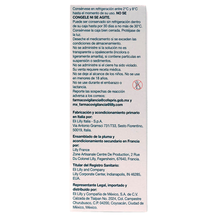 Mounjaro Kiwipen (Tirzepatida) Pluma 5Mg/0.6Ml C1 7501082243727 reverso