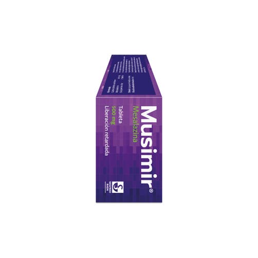 Musimir (Mesalazina) Tabletas 500Mg Con 40 7501300421791 costado 2
