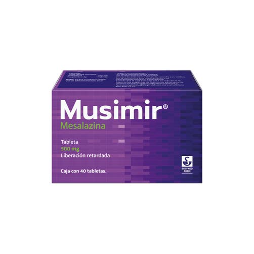 Musimir (Mesalazina) Tabletas 500Mg Con 40 7501300421791