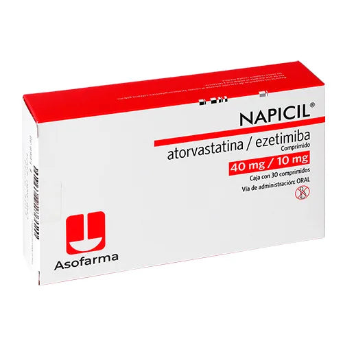 Napicil 40Mg/10Mg Con 30 Comprimidos (Atorvastatina/Ezetimiba)