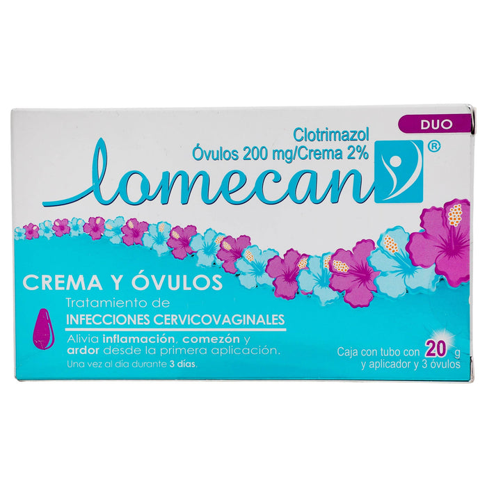 Lomecan V Duo Ovulos 200Mg Crema 2% 20G (Clotriazol) - WeCare Pharma