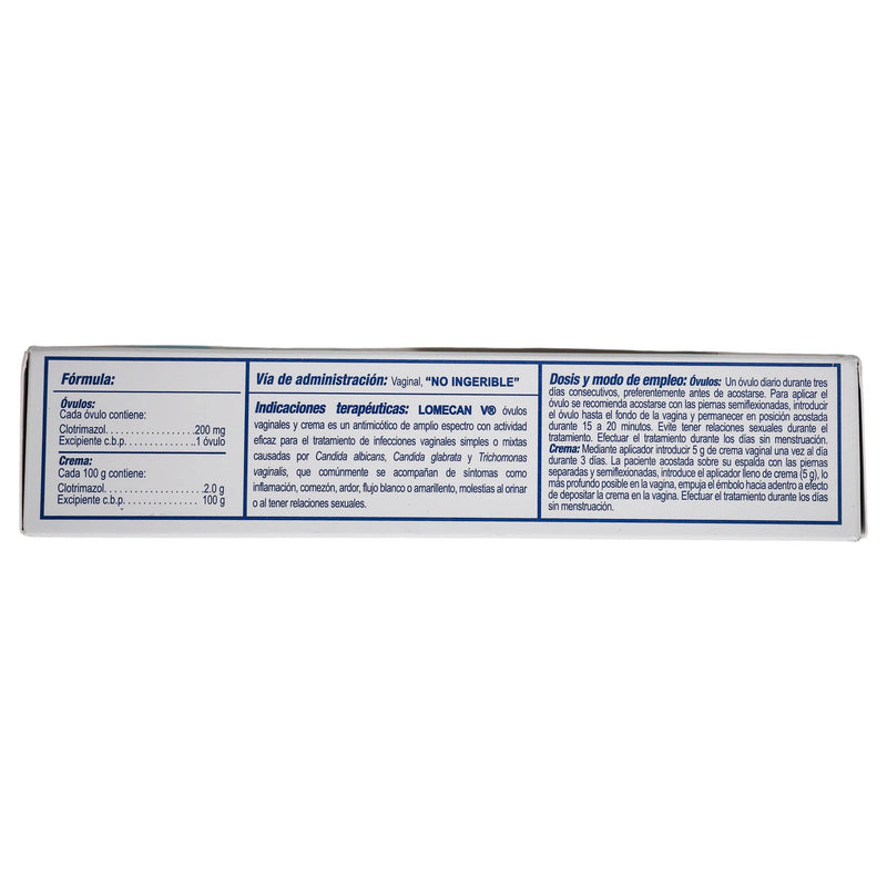 Lomecan V Duo Ovulos 200Mg Crema 2% 20G (Clotriazol) - WeCare Pharma