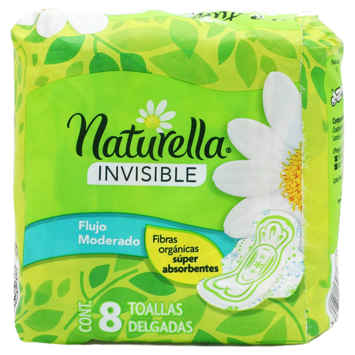 Toallas Naturella Invisible Con 8 - WeCare Pharma