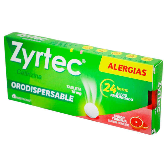 Zyrtec (Cetirizina) Tabletas Orosdispersable 10Mg Con 10 - WeCare Pharma