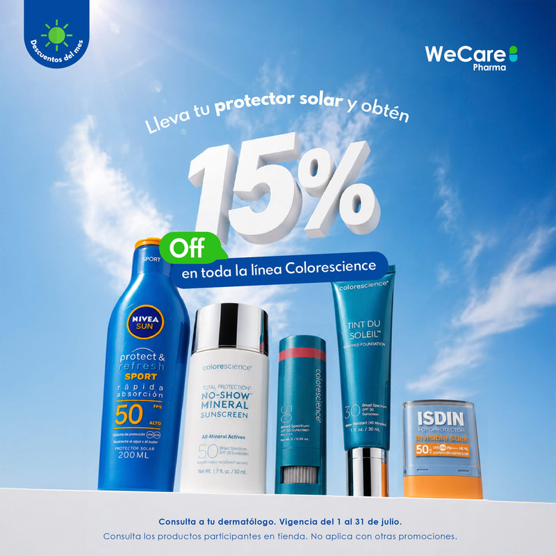 Promoción, lleva tu protector solar y obtén 15% de descuento en toda la línea de Colorescience