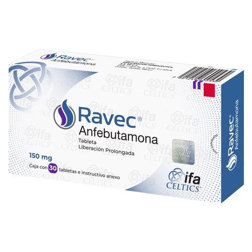 Ravec (Anfebutamona) Tabletas 150Mg Con 30 7501249600530 costado