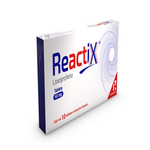 Reactix (Loxoprofeno) Tabletas 60Mg Con 10 7501088505980 costado