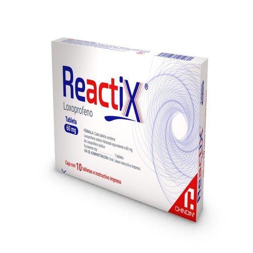 Reactix (Loxoprofeno) Tabletas 60Mg Con 10 7501088505980 costado 2