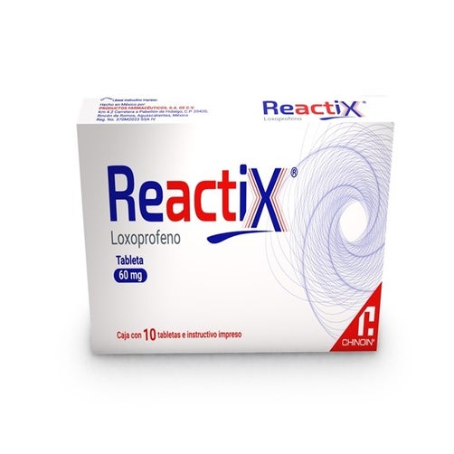 Reactix (Loxoprofeno) Tabletas 60Mg Con 10 7501088505980
