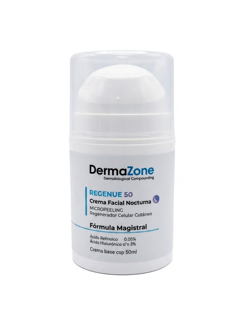 Dermazone Regenue 50 Crema Facial Nocturana (Acido Retinoico/Acido Hialuronico) 50 Mililitros Con 1