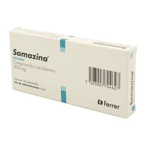 Somazina 500Mg Con 10 Comprimidos (Citicolina) 7503007704627 perfil