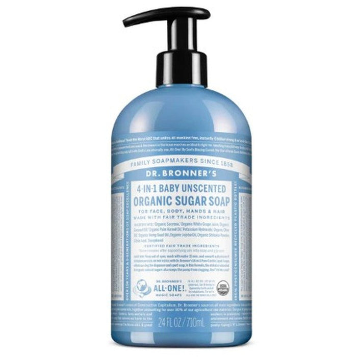 Sugar Soap Baby Unscented 710Ml Dr Bronners 018787960042