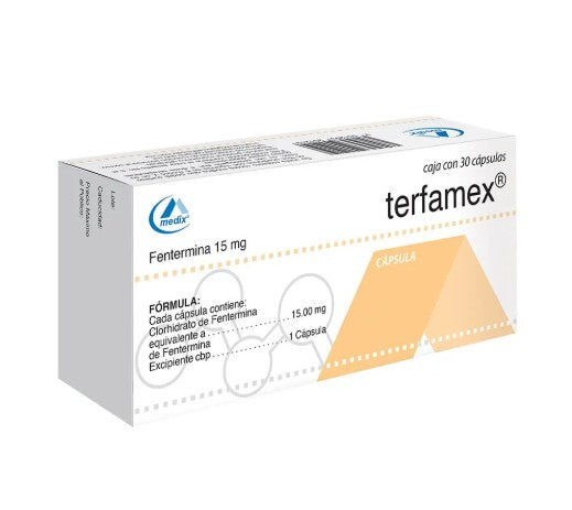 Terfamex (Fentermina) 15Mg Capsulas Con 30