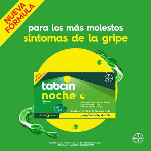 Tabcin Noche (Paracetamol/Dextrometorfano/Fenilefrina) Capsulas Con 12 7501008499702 promo 2