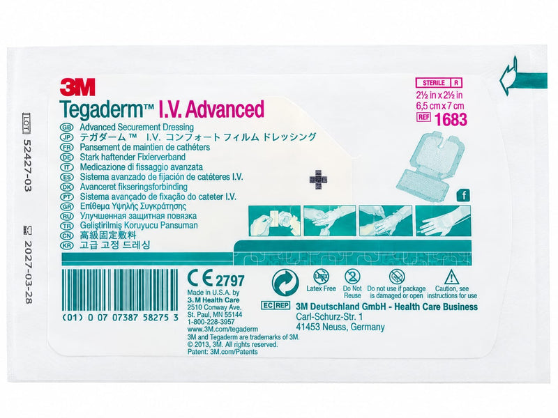 Tegaderm I.V Advanced 3M 6.5X7Cm