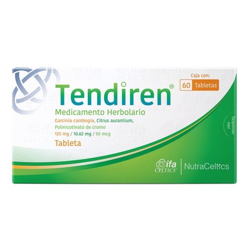 Tendiren 125Mg/10.62Mg/50Mcg Con 60 Tabletas (Garcinia Combodia/Citrus Aurantium) 7501249602893