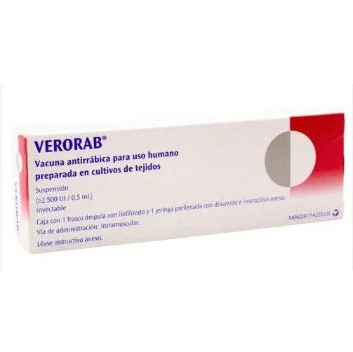 Veorab Verorab Frasco 2500Unid/0.5Ml Con 1 Ampulas (Vac Antirrabica Uso Human ...