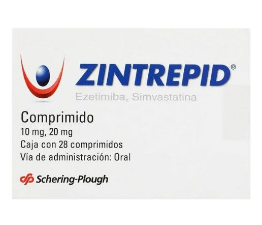 Zintrepid (Ezetimiba/Simvastatina) 10Mg/10Mg Comprimidos Con 28