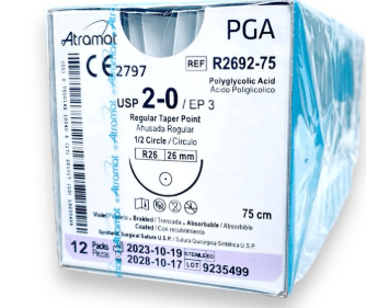 Ac Poliglicolico 2-0 1/2 26Mm R2692 Con 1 Pieza Atramat - WeCare Pharma