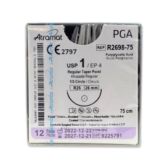 Ac Poliglicolico (Vicryl) 1 1/2 26Mm R2698-75 Con 1 Pieza Atramat - WeCare Pharma