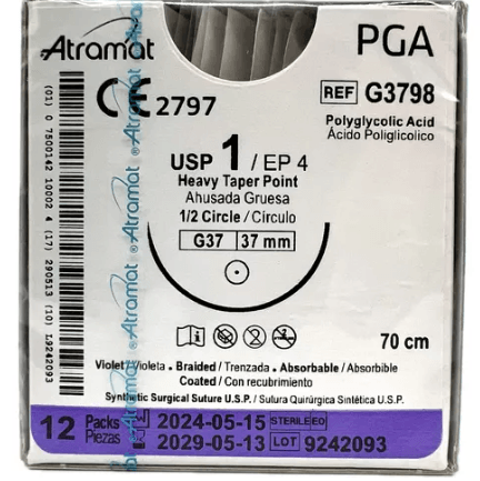 Ac Poliglicolico (Vicryl) Atramat 1 1/2 37Mm G3798 - WeCare Pharma