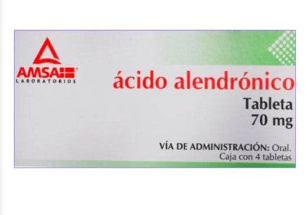 Acido Alendronico 70Mg Con 4 Tabletas Amsa - WeCare Pharma