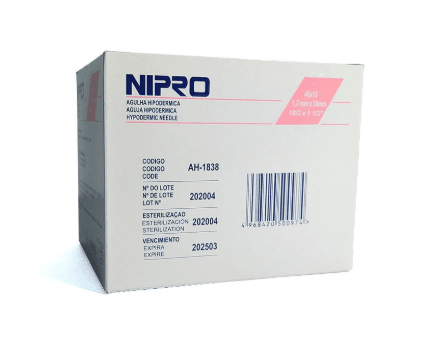 Aguja Hipodérmica Nipro Rosa 18Gx40Mm Con 100 - WeCare Pharma
