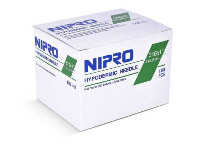 Aguja Hipodérmica Nipro Verde 21Gx25Mm Con 100 - WeCare Pharma
