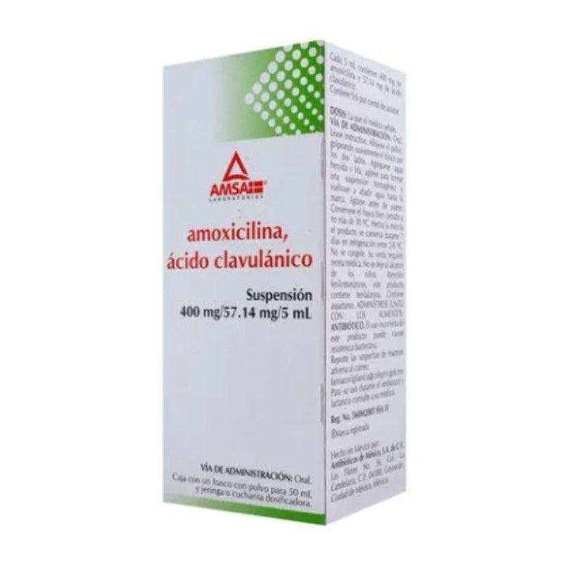 Amoxicilina/Ácido Clavulánico 400/28.57Mg 50Ml