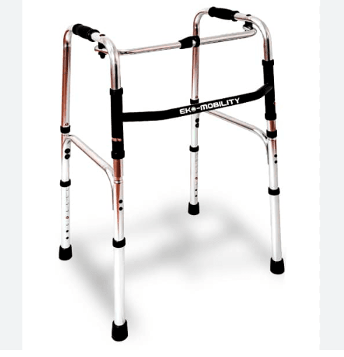 Andadera Fija Plegable Aluminio Ajustable Plata - WeCare Pharma